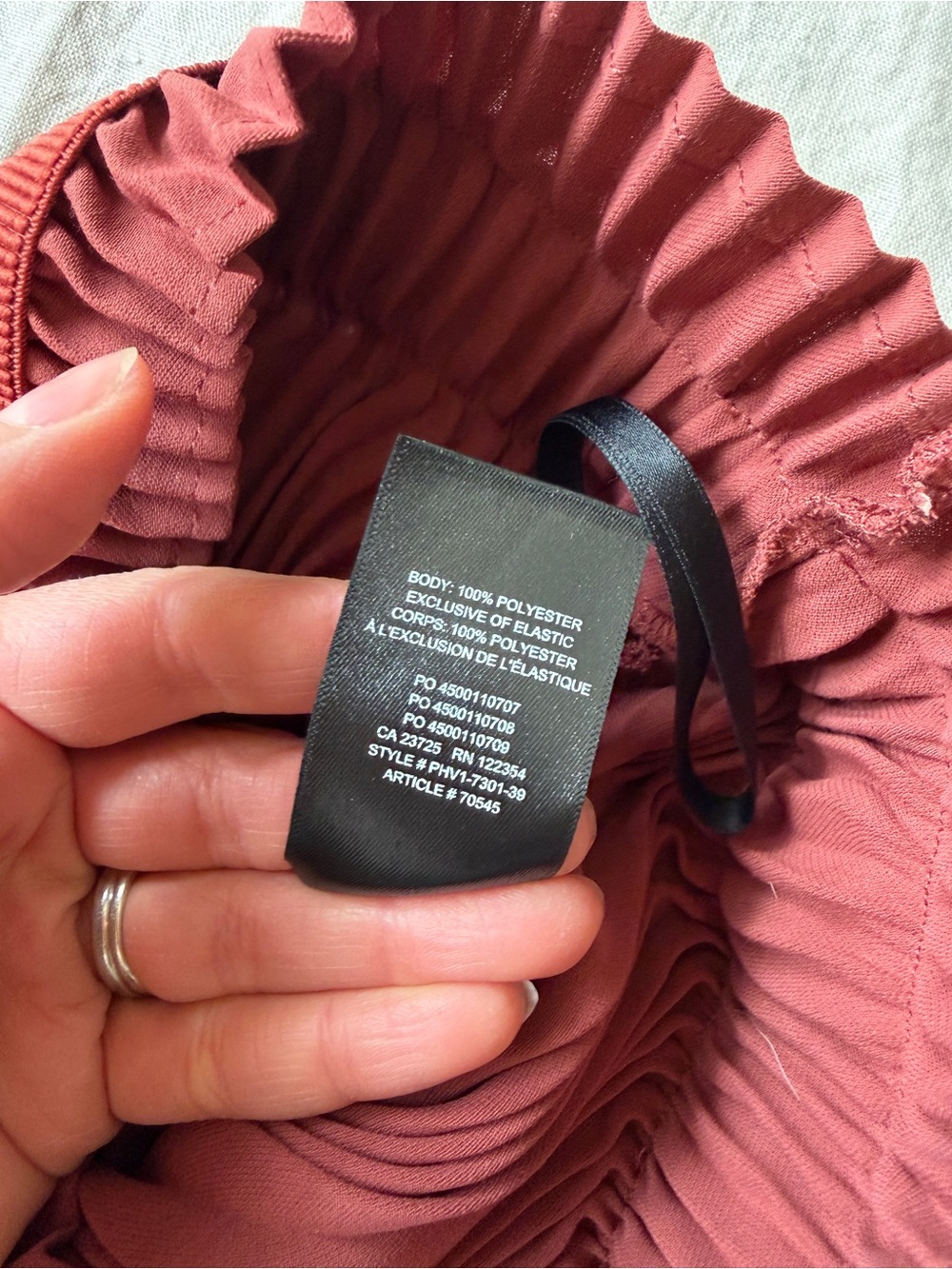 Babaton Pleated Midi Skirt in terra cotta xs - Picture 9 of 14